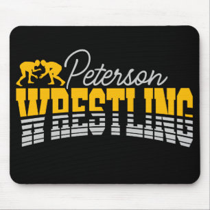 Tapis De Souris NOM personnalisé Wrestling School Team Wrestler
