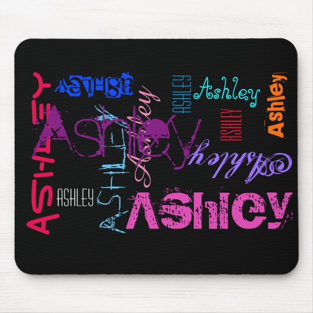 Tapis De Souris Nom répétitif personnalisé 6 lettres Mousepad (Devant)