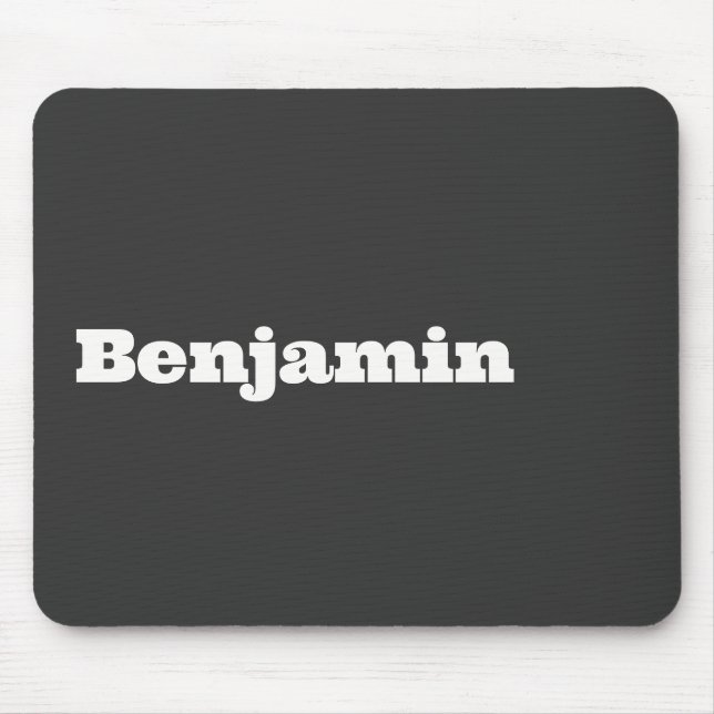 Tapis De Souris Nom Retro Bold Black (Devant)