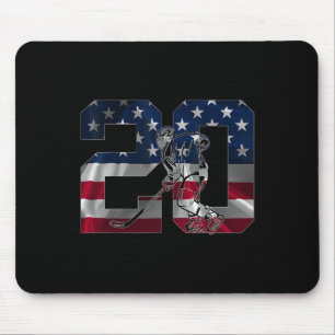Tapis De Souris Nombre 20 Ans Hockey sur glace 20e Anniversaire