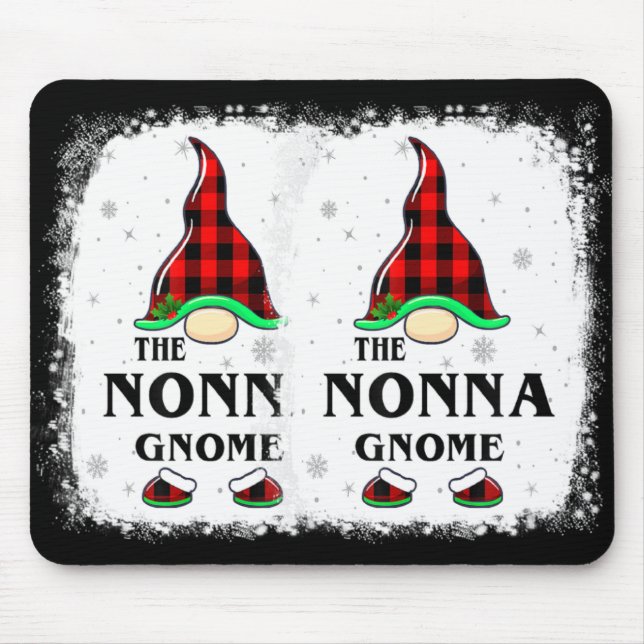 Tapis De Souris Nonna Gnome Buffalo Plaid Matching Family Xmas Paj (Devant)