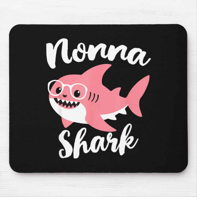 Tapis De Souris Nonna Shark Mother's Day Grandma Funny  (Devant)