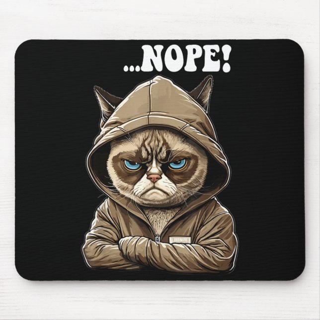 Tapis De Souris Nope! Nope - Employee Work Colleagues Teenager Cat (Devant)