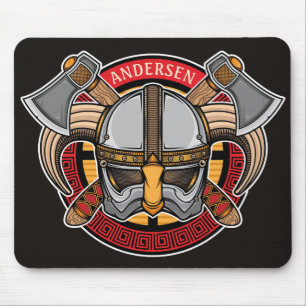 Tapis De Souris Nordic Viking Warrior AJOUTER NOM Norse Ax Norseme