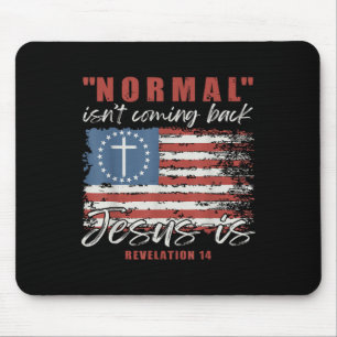 Tapis De Souris Normal ne revient pas Jésus est Croix chrétienne 4