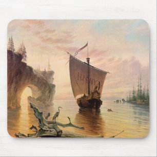 Tapis De Souris Norse Viking Ship Imaginaire Art