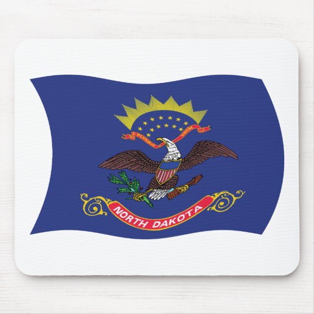 Tapis De Souris North Dakota Flag Mousepad (Devant)