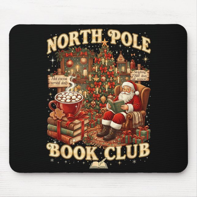 Tapis De Souris North Le Book Club Cozy Christmas Reading Gift  (Devant)