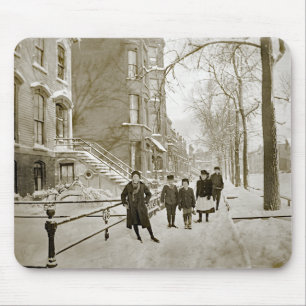 TAPIS DE SOURIS NORTH LINCOLN PARK CHICAGO W. OF MENOMINEE 1890