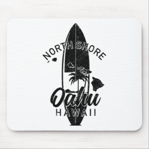 Tapis De Souris North Shore Oahu Hawaï Planche de Surf Surfing Sur