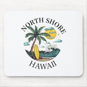 Tapis De Souris North Shore Oahu Hawaii Souvenir Surf Hawaïen