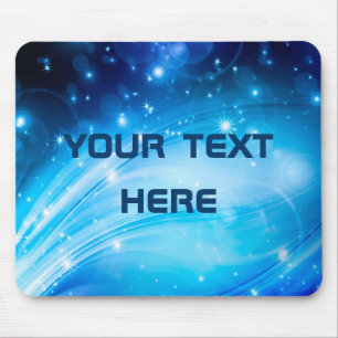 Tapis De Souris Northern Light Stars blue + votre texte et vos idé