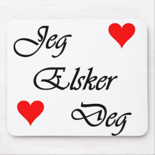 Tapis De Souris Norvégien "je t'aime" Nordic de degré de Norsk J