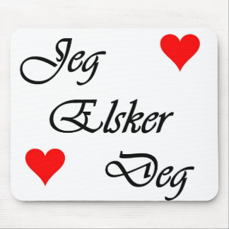 Tapis De Souris Norvégien "je t'aime" Nordic de degré de Norsk Jeg