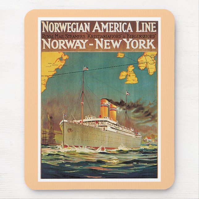 Tapis De Souris Norwegian American Line (Devant)