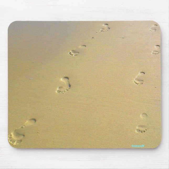 Tapis De Souris Nos traces dans le sable. (Devant)