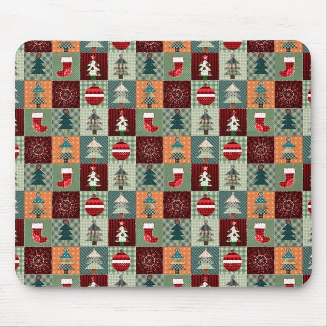 Tapis De Souris Nostalgale Vintage Patchwork Quilt (Devant)