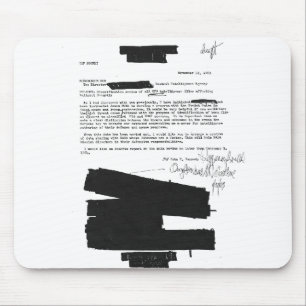 Tapis De Souris Note 1963 de Kennedy concernant UFOs