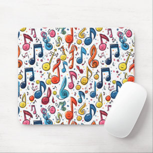 Tapis De Souris Notes de musique abstraites d'art Kawaii