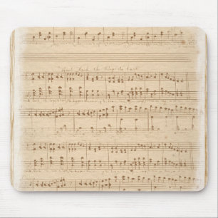 Tapis De Souris notes de musique beige vintage