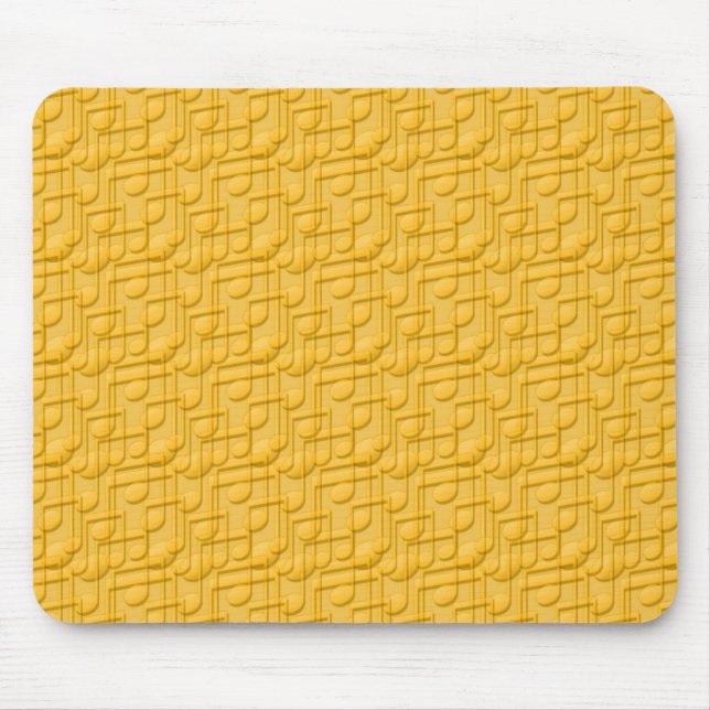 Tapis De Souris Notes de musique orange (Devant)