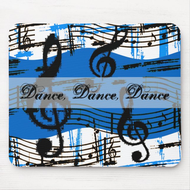 Tapis De Souris Notes Mousepad de danse et de musique (Devant)