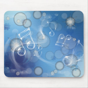 Tapis De Souris Notes musicales en verre d'Imaginaire