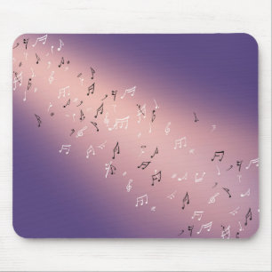 Tapis De Souris Notes musicales Mat de souris violet clair