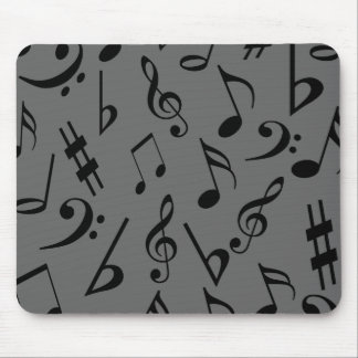 Tapis De Souris Notes musicales Mousepad - Argent