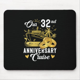 Tapis De Souris Notre couple pour les vacances de croisière dorée