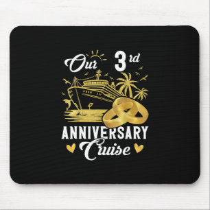Tapis De Souris Notre couple pour les vacances de croisière dorée