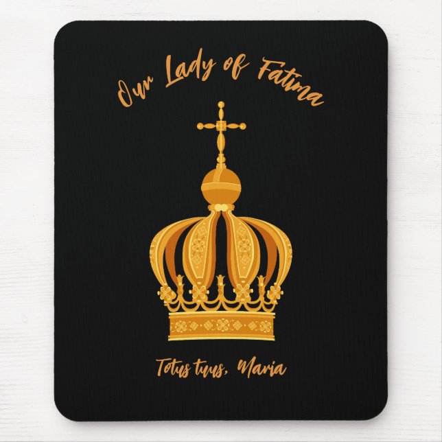 Tapis De Souris Notre-Dame de Fatima couronne (Devant)