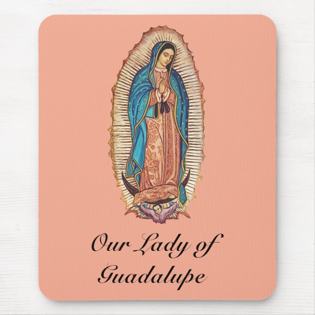 Tapis De Souris Notre-Dame de Guadalupe Tilma Miraculuseuse Beaux- (Devant)