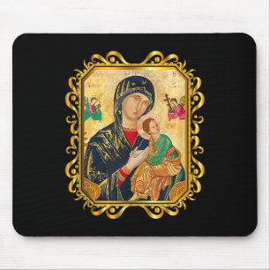 Tapis De Souris Notre Dame De L'Aide Perpétuelle Béni Mère Mary Ch