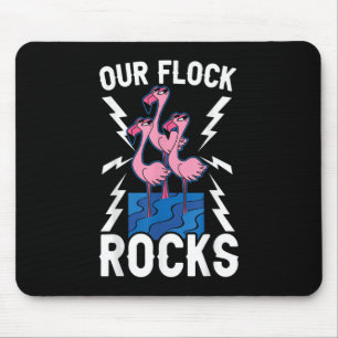 Tapis De Souris Notre Flock Rocks Flamant rose Whisperer Pink Feat