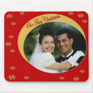 Tapis De Souris Notre premier cadre photo de Noël Mousepad