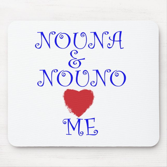 TAPIS DE SOURIS NOUNA ET NOUNO M'AIMENT (Devant)