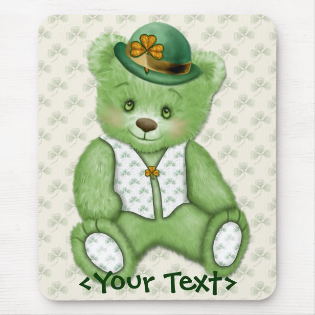 Tapis De Souris Nounours irlandais - Vert (Devant)
