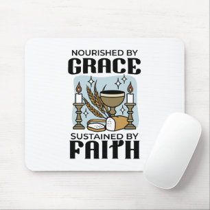 Tapis De Souris Nourri par la Grâce, Soutenu par la Foi Design