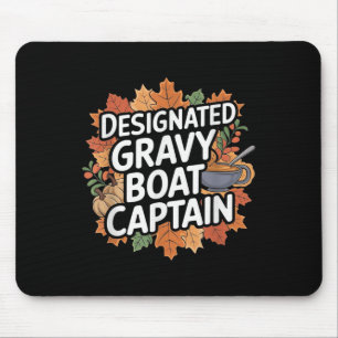 Tapis De Souris Nourriture drôle de Thanksgiving - capitaine de ba