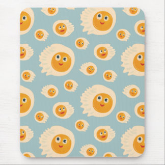 Tapis De Souris Nourriture mignonne - Motif Oeufs frits Kawaii