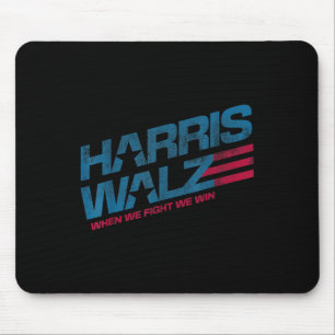 Tapis De Souris Nous combattons Nous Gagnons Kamala Harris Chat La