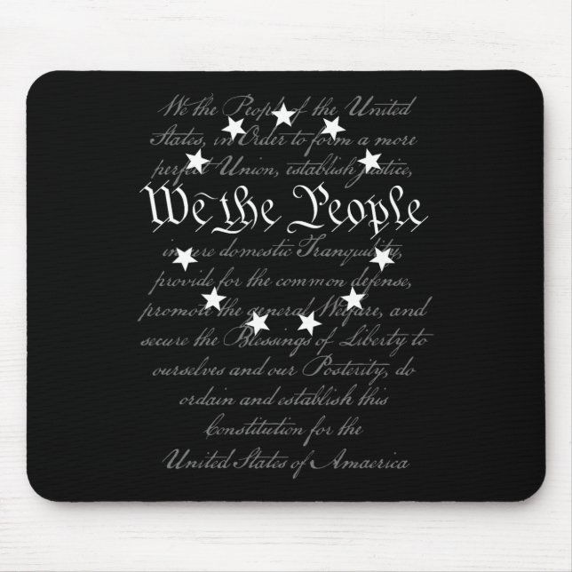 Tapis De Souris Nous Le Peuple Préambule La Constitution Américain (Devant)