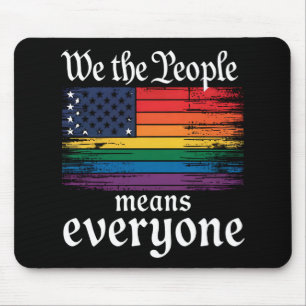 Tapis De Souris Nous Le Peuple Signifie Tout Le Monde Drapeau USA 