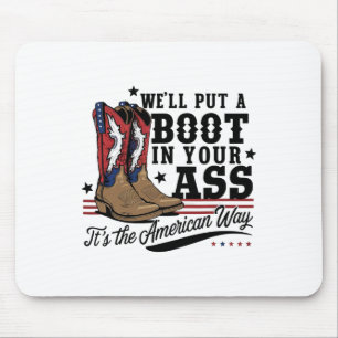 Tapis De Souris Nous mettrons Un Boot Dans Votre Western Cowgirl 4
