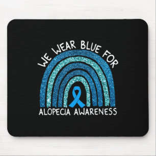 Tapis De Souris Nous Portons Bleu Pour Alopecia Sensibilisation Ca