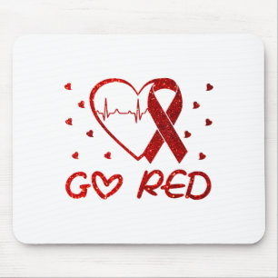 Tapis De Souris Nous Portons Du Rouge En Février Go Red Pour La Se
