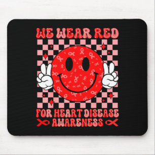 Tapis De Souris Nous Portons Du Rouge Pour Le Mois De La Sensibili