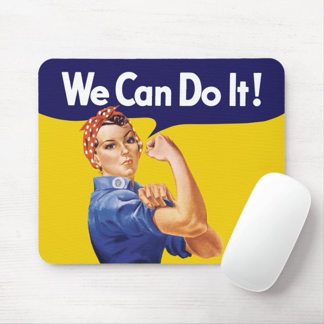 Tapis De Souris Nous Pouvons Le Faire ! Rosie la riveteuse (Avec souris)