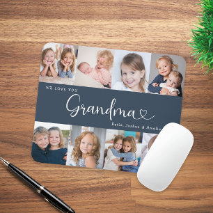 Tapis De Souris Nous vous aimons Grand-mère Script 8 Photo Moderne